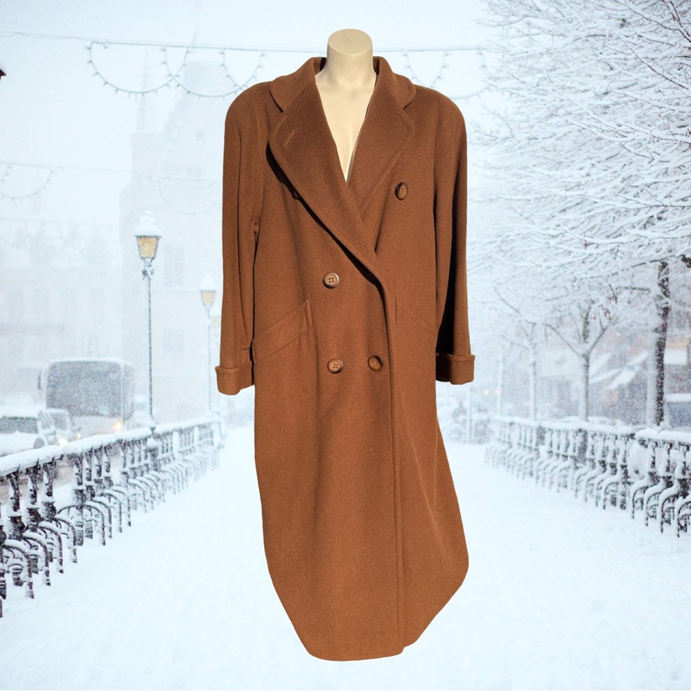 London Fog /wool, cashmere, angora blend/Camel Tan Overcoat/vintage/EUC